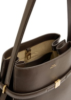 Toteme Belted Leather Bucket bag - Chocolate - One Size