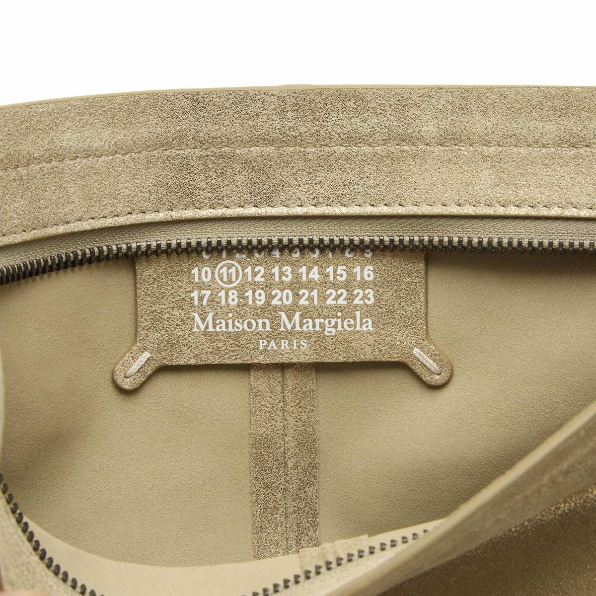Maison Margiela Women's Horizontal Baguette Bag in Cream Gold 