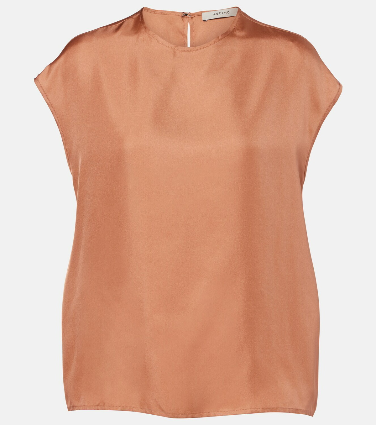 Asceno Dasha silk twill top