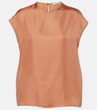 Asceno Dasha silk twill top