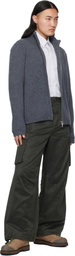 Holzweiler Blue Atlantic Wool Cardigan