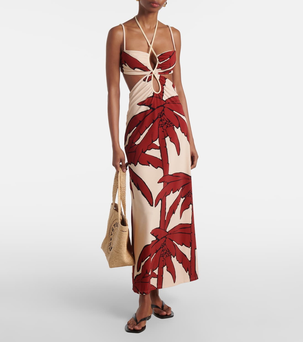 johanna ortiz cut out dress Johanna Ortiz Printed cutout midi dress Johanna Ortiz