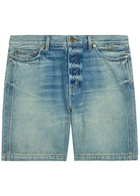 Rhude Boxy Traxedo Denim Shorts Blue