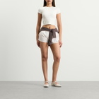 Nike Women's x SKIMS Matte Corset Short Sleeve Crop Top in Ivory