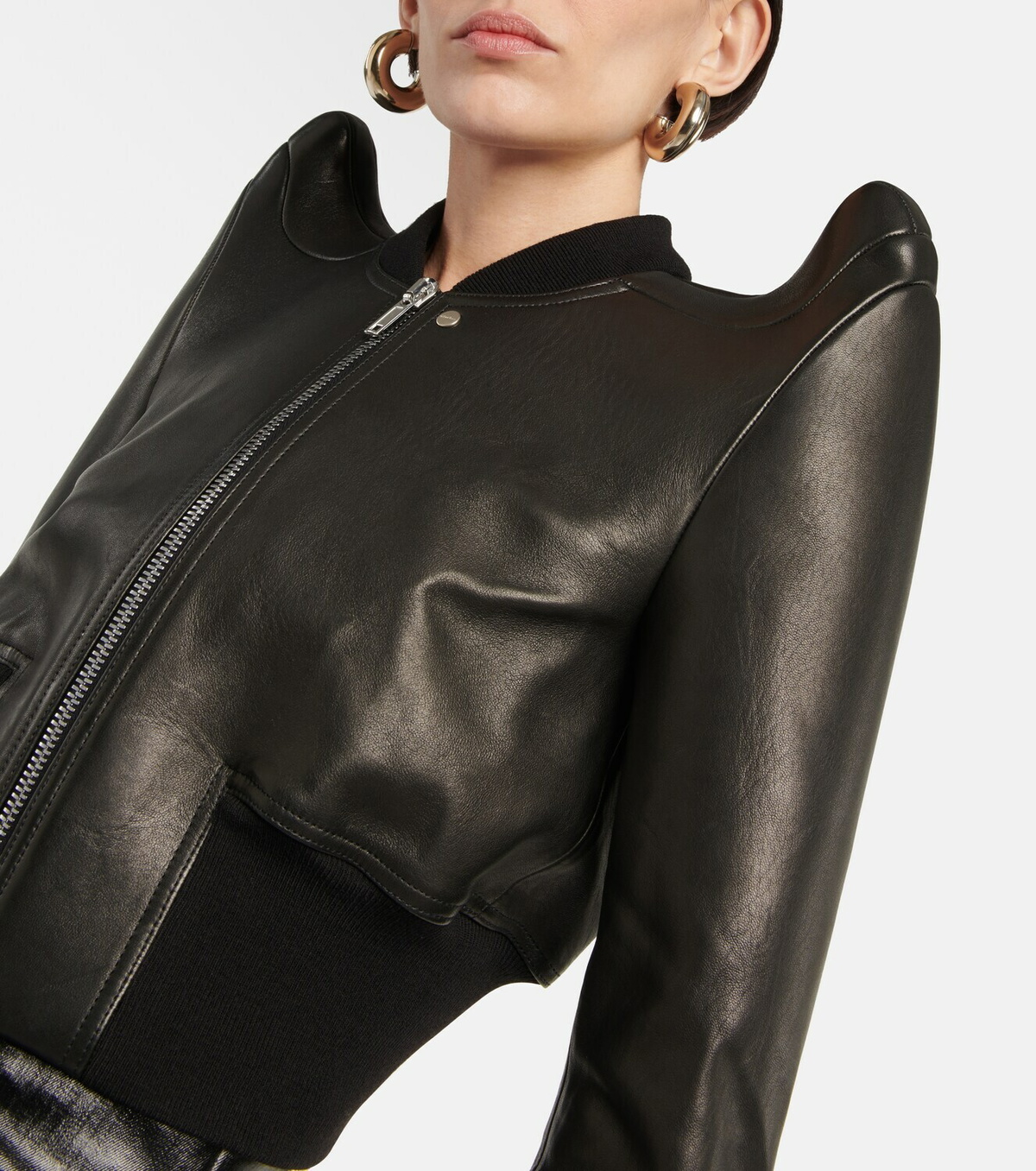 Rick Owens Leather bomber jacket Rick Owens