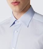 Zegna Cotton-blend poplin shirt