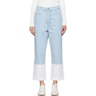 Loewe Blue Embroidered Fisherman Jeans