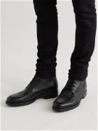 Manolo Blahnik - Dolomite Full-Grain Leather Lace-Up Boots - Black