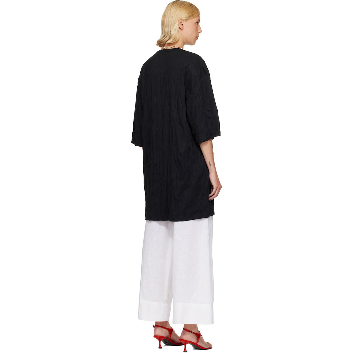 TOTEME Black Relaxed Tee Minidress