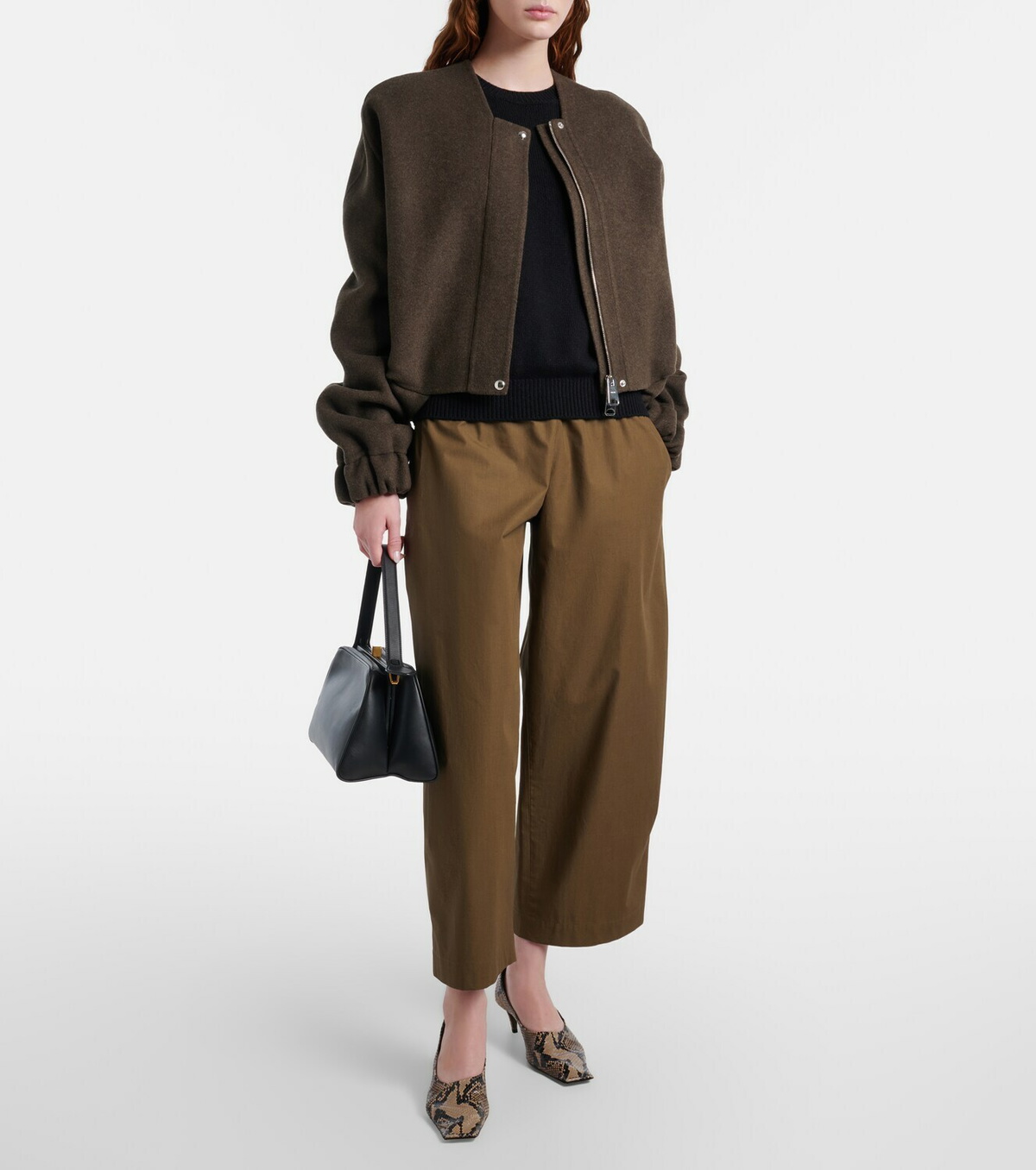 Khaite Roma cotton poplin wide-leg pants