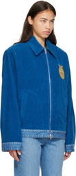 Stella McCartney Blue Corduroy Panel Denim Jacket