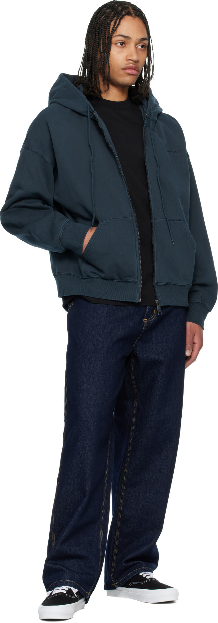 Carhartt Work In Progress Navy Benton Hoodie