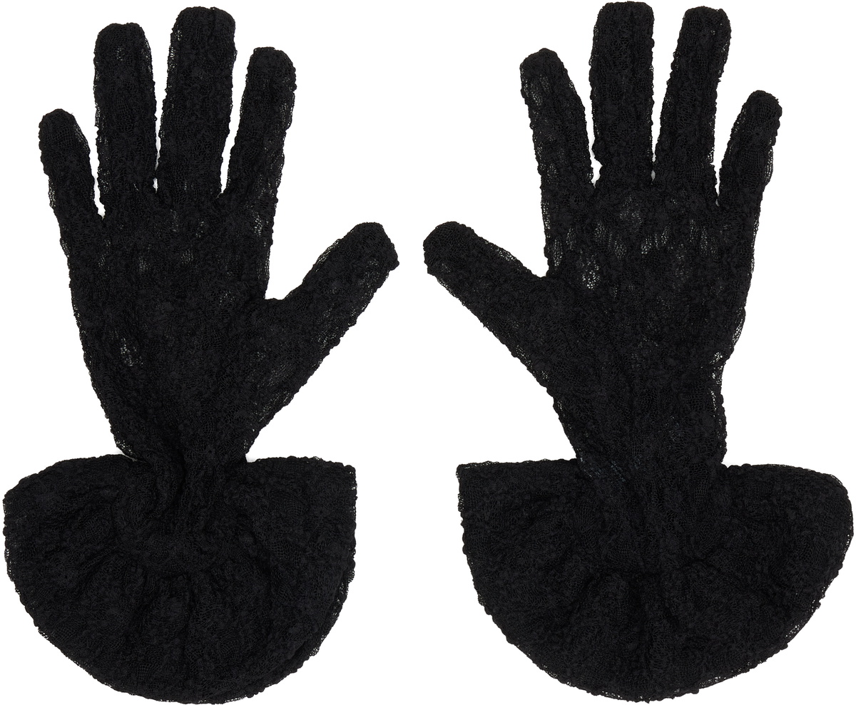 Anna Sui Black Short Gloves