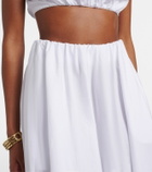 Staud Milano pleated cotton maxi skirt