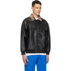 Noon Goons Black Faux-Leather Fly By Jacket