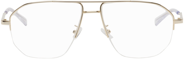 Photo: Bottega Veneta Gold Aviator Glasses