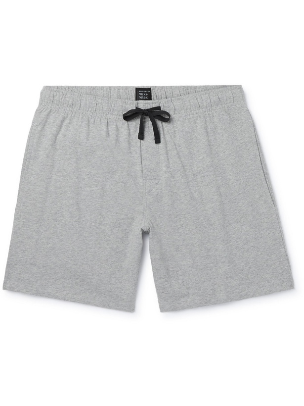 Photo: SCHIESSER - Mélange Cotton-Jersey Pyjama Shorts - Gray - S