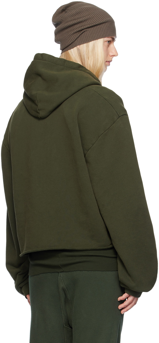 GREG ROSS SSENSE Exclusive Green V-Neck Hoodie