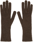 Baserange Brown Ribbed Gloves