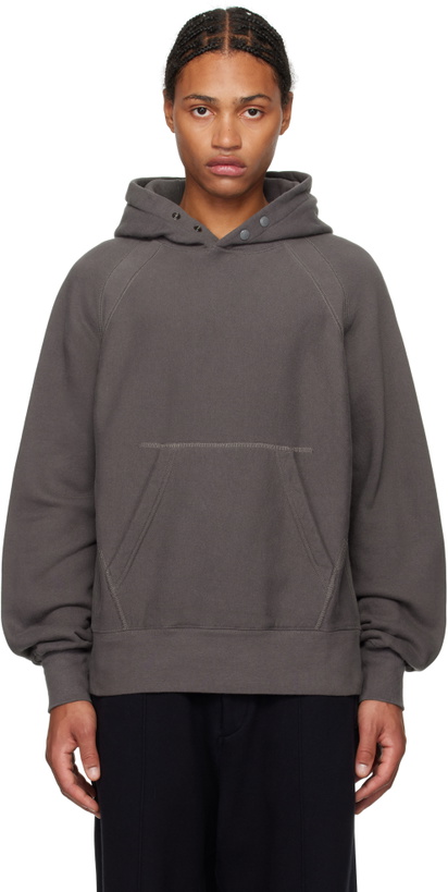 Photo: Engineered Garments Gray Fleece Raglan Hoodie