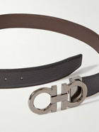 FERRAGAMO - 3.5cm Reversible Full-Grain Leather Belt - Brown