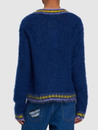 MARNI - Brushed Mohair Blend Knit V-neck Sweater