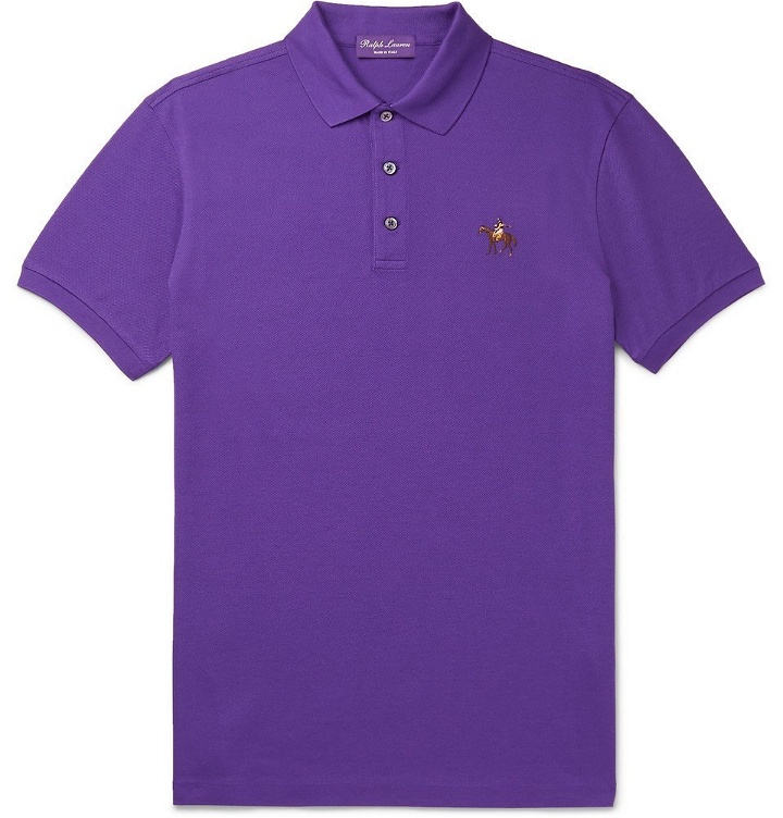 Photo: Ralph Lauren Purple Label - Cotton-Piqué Polo Shirt - Men - Violet