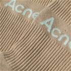 Acne Studios Men's Short Rib Logo Sock in Turquoise/Mint