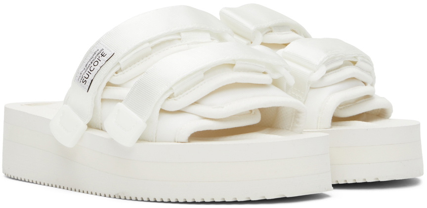 SUICOKE White MOTO-VPO Sandals