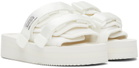 SUICOKE White MOTO-VPO Sandals