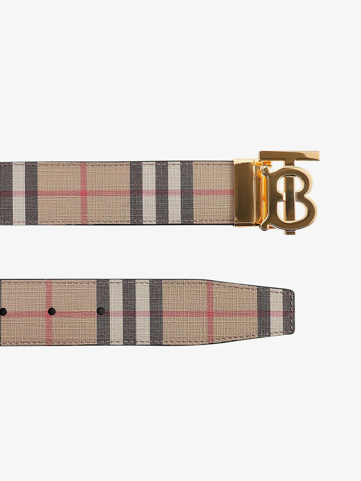 Burberry 3.5cm Reversible Checked E-Canvas and Leather Belt - Men - Beige Belts