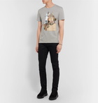 Alexander McQueen - Slim-Fit Printed Cotton-Jersey T-Shirt - Gray