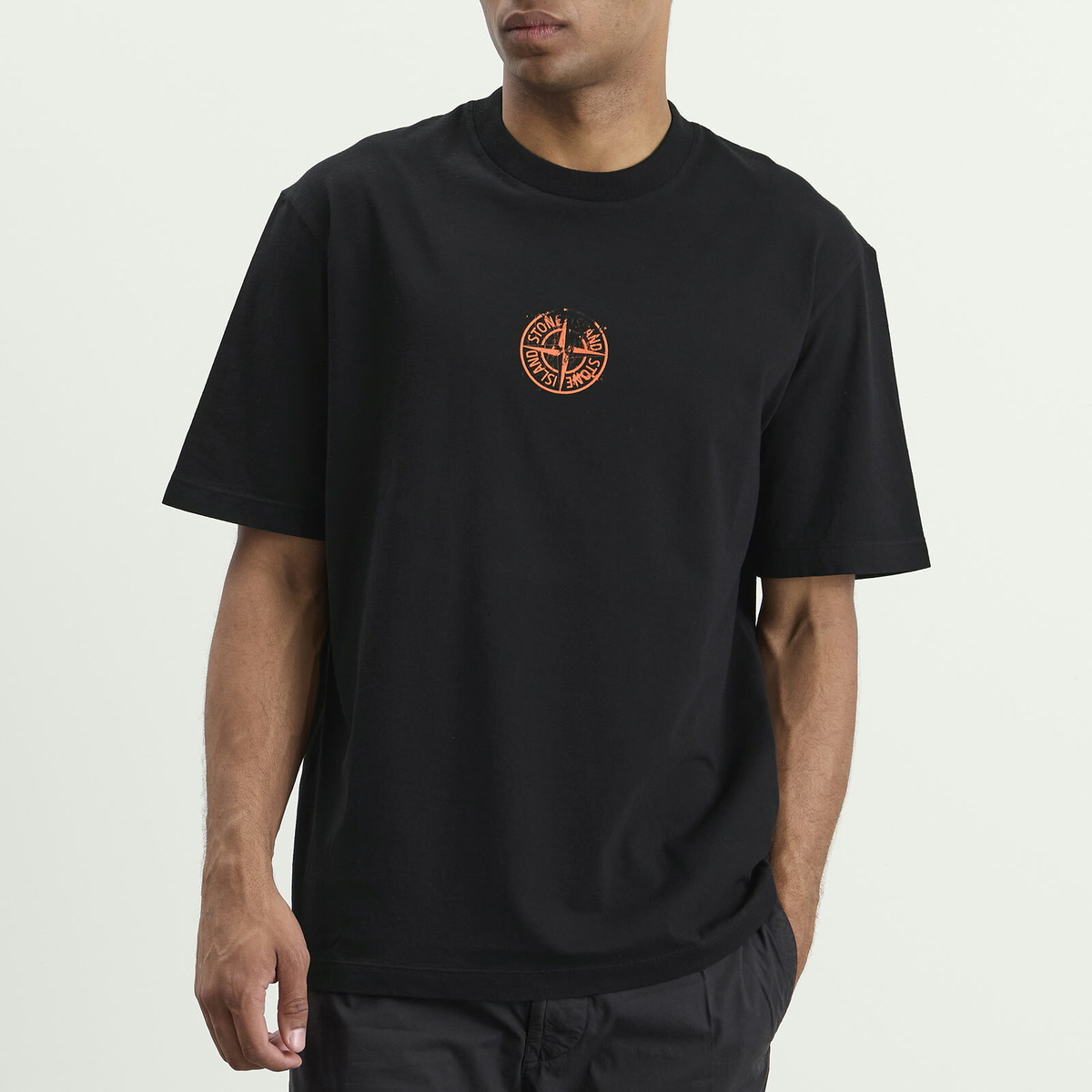 Stone Island Men's Vertical Placement T-Shirt in Black