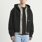 Dickies Men's Unlined Canvas Hooded Bomber Jacket in Black