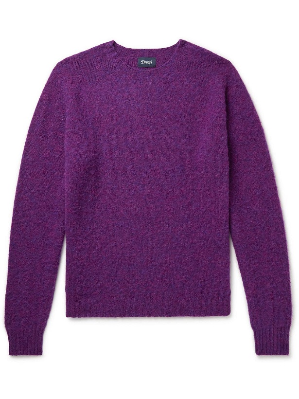 Photo: Drake's - Brushed-Wool Sweater - Purple