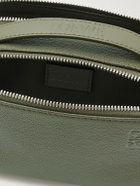 LOEWE - Logo-Debossed Full-Grain Leather Messenger Bag