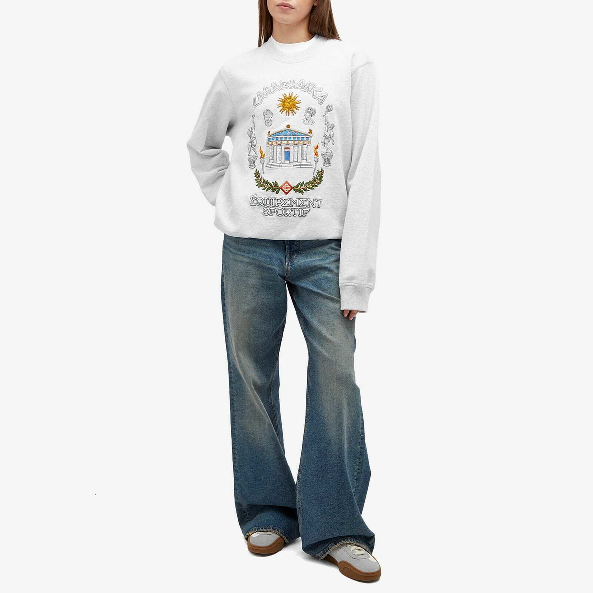 Casablanca Women's Embroidered Sweatshirt in Le Temple Du Sport