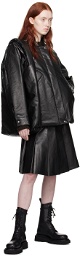 KASSL Editions Black Coated Midi Skirt