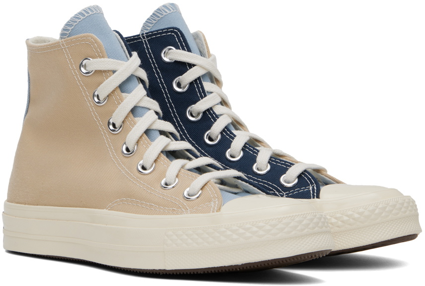 Converse Blue & Beige Chuck 70 Sneakers Converse display picture 3