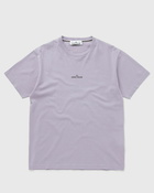 Stone Island Tee Cotton Jersey, 'stamp Two' Print, Garment Dyed Purple - Mens - Shortsleeves