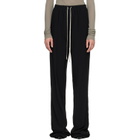 Rick Owens Black Tower Dietrich Drawstring Lounge Pants