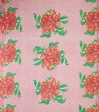 Lisa Corti Camelia Magenta Large cotton tablecloth