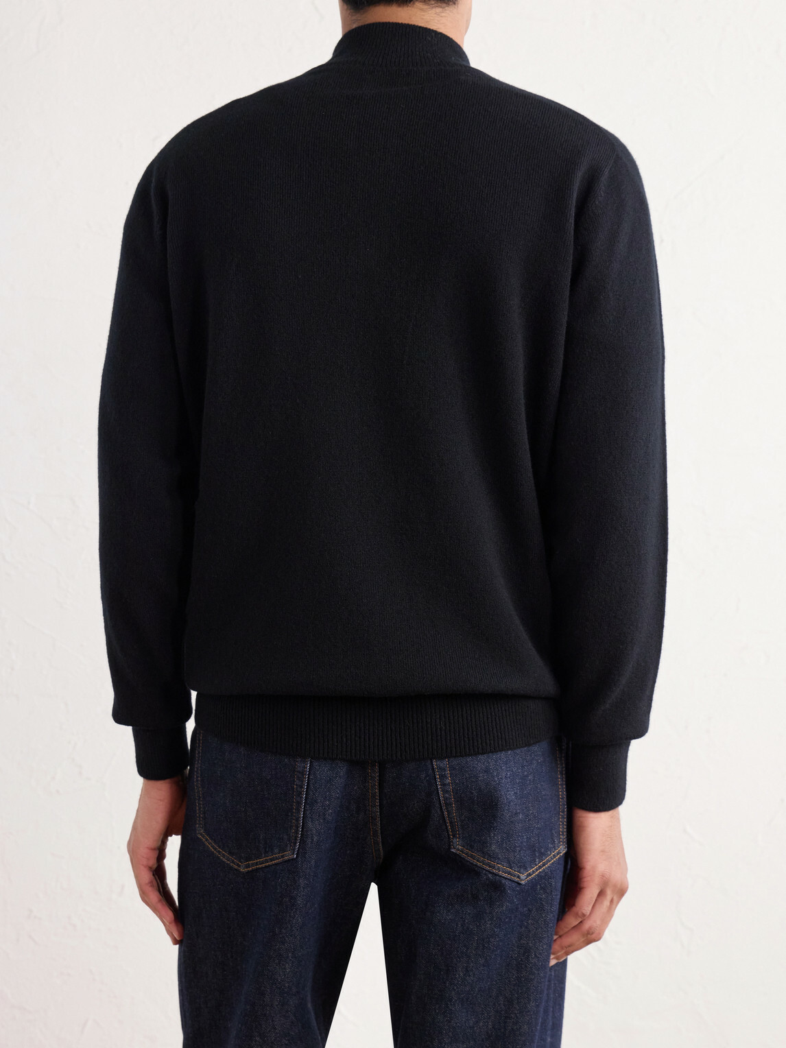 William Lockie - Wool Half-Zip Sweater - Black