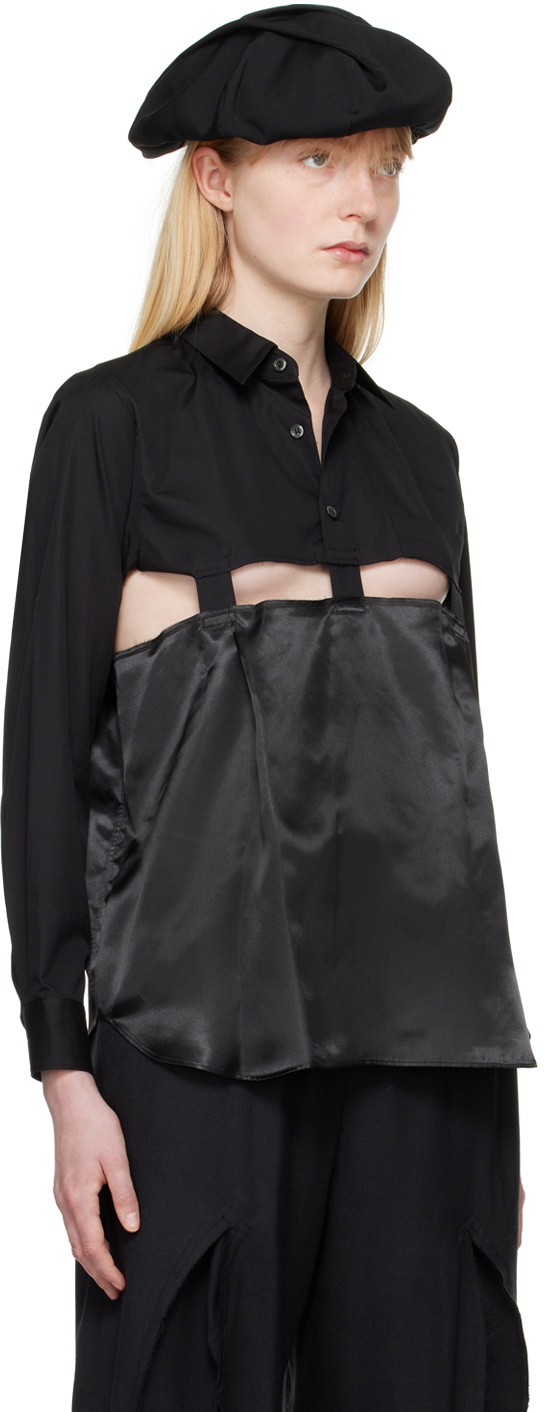 Black Comme des Garçons Black Cutout Shirt