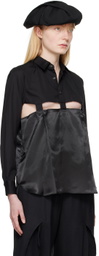 Black Comme des Garçons Black Cutout Shirt