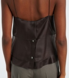 Calvin Klein Collection Carmen sheer silk camisole