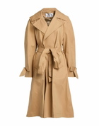 Victoria Beckham Womens Overcoat & Trench Coat Camel