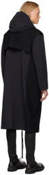 Y's Black Double Layered Coat