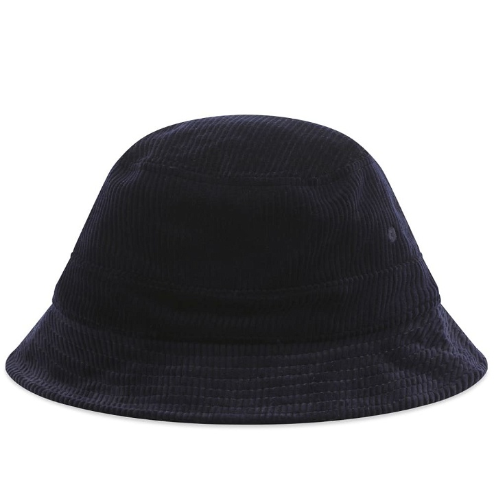 Photo: Universal Works Men's Cord Bucket Hat in Navy