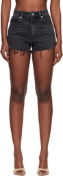 Alexander Wang Black Denim Bite Shorts